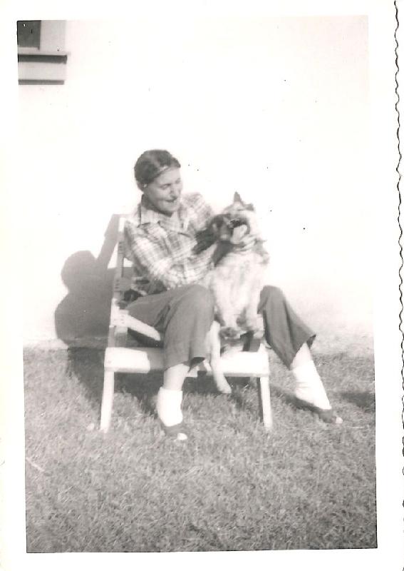 Edith Girotti and dog 